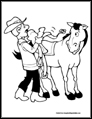 Cowboy Coloring Page