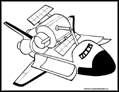 space shuttle coloring page