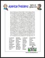 American Presidents Word Search