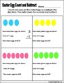 Easter Preschool and kindergarten math worksheet